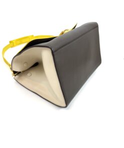 Celine Elephant Calfskin Small Tri-Color Trapeze Yellow 19
