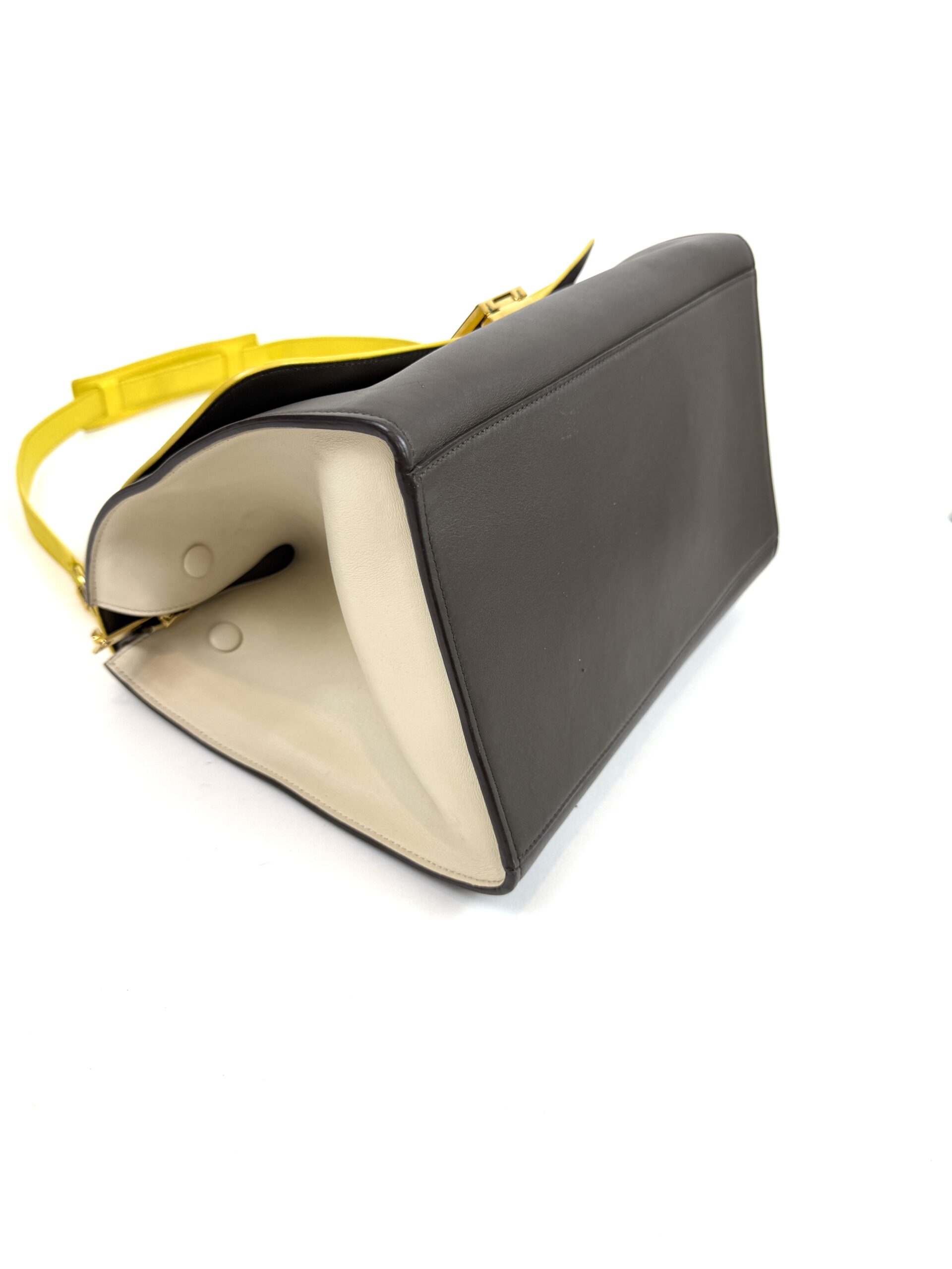 Celine Elephant Calfskin Small Tri-Color Trapeze Yellow 19 Celine Elephant Calfskin Small Tri-Color Trapeze Yellow 19