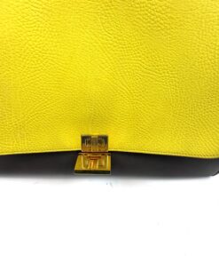 Celine Elephant Calfskin Small Tri-Color Trapeze Yellow 18