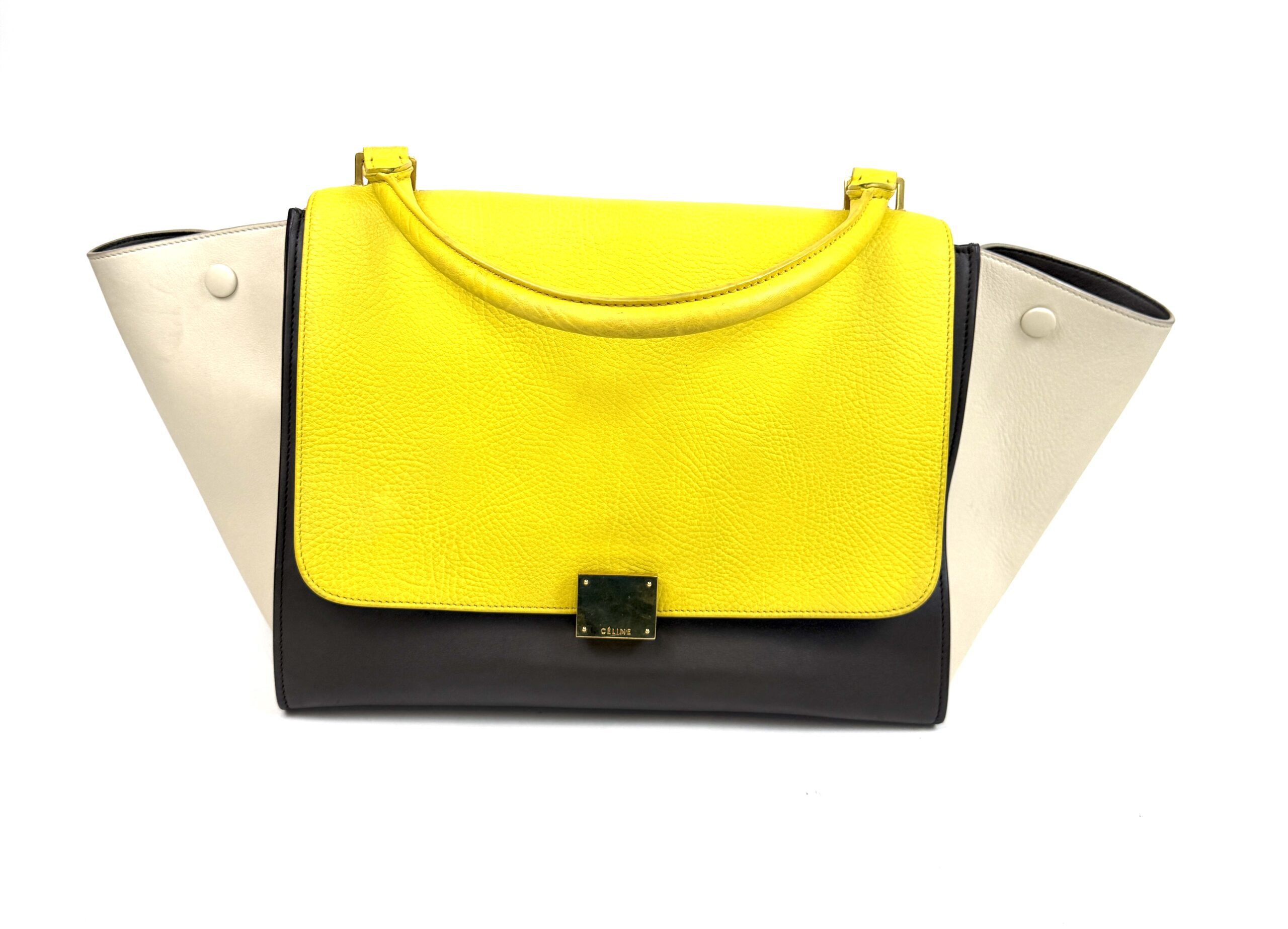 Celine Elephant Calfskin Small Tri-Color Trapeze Yellow Celine Elephant Calfskin Small Tri-Color Trapeze Yellow 23