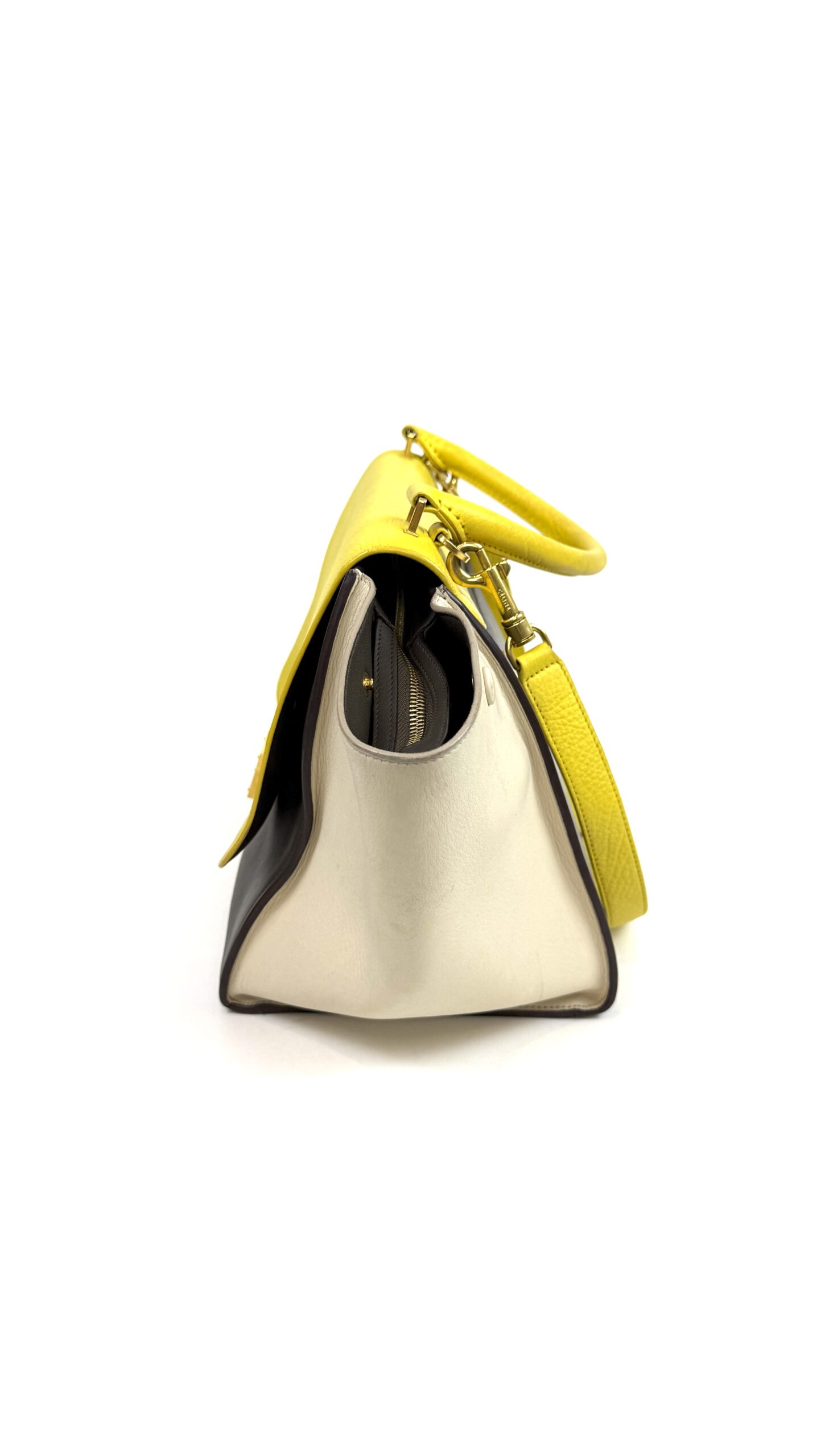 Celine Elephant Calfskin Small Tri-Color Trapeze Yellow 7 Celine Elephant Calfskin Small Tri-Color Trapeze Yellow 7