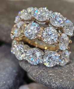 3 Carat Lab Diamond 14K White Gold Eternity Band Size 7 8