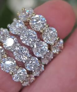 3 Carat Lab Diamond 14K White Gold Eternity Band Size 7 10