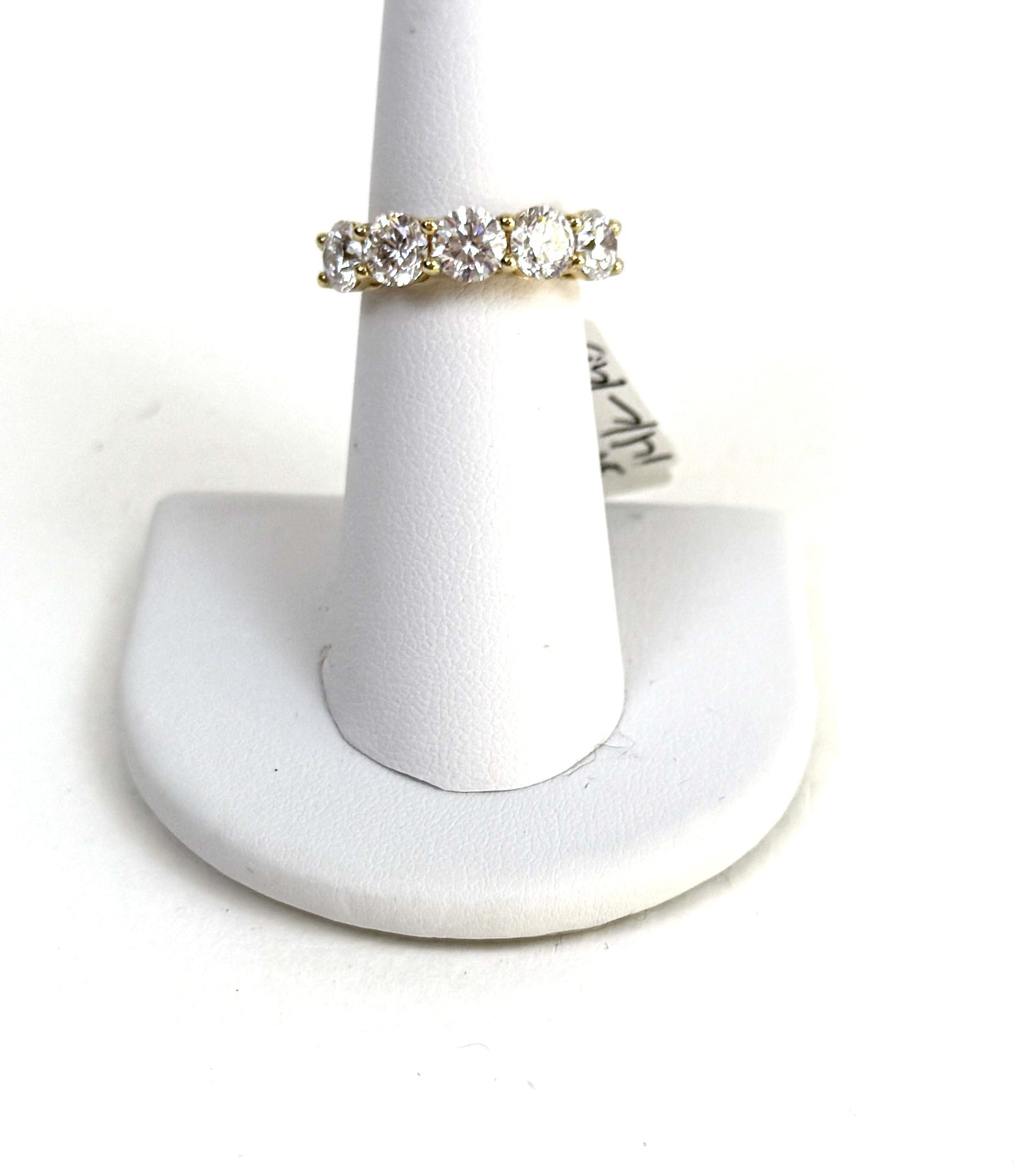 3 Carat Lab Diamond 14K Yellow Gold Eternity Band Size 6 3 3 Carat Lab Diamond 14K Yellow Gold Eternity Band Size 6 - Image 3