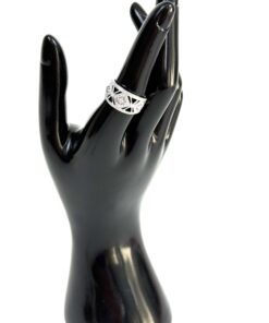 Alternative view of .20 Carat Natural Diamond 10K White Gold Fashion Band Size 7