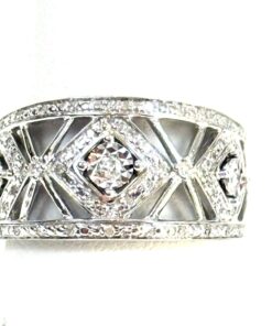 .20 Carat Natural Diamond 10K White Gold Fashion Band Size 7 .20 Carat Natural Diamond 10K White Gold Fashion Band Size 7