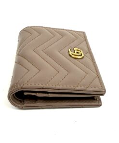 Gucci Calfskin Matelasse Marmont Card Case Wallet Porcelain Rose 12