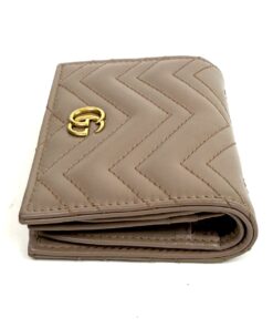 Gucci Calfskin Matelasse Marmont Card Case Wallet Porcelain Rose 10