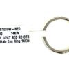 Ring beside its tag reading 2ctw hidden halo in 14k white gold