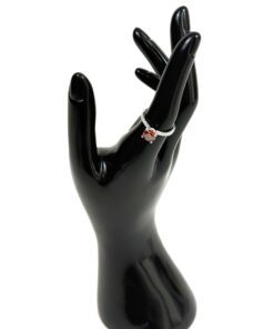 2 TCW Red Round Lab Diamond in White 14K Gold Engagement Ring 2