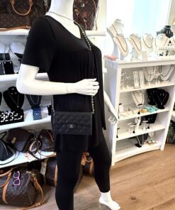 Chanel Large Black Caviar Flap Wallet Silver Hardware 2