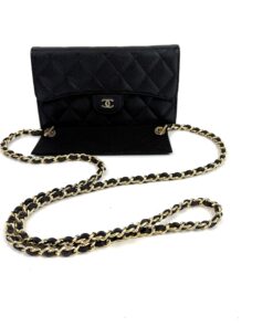 Chanel Large Black Caviar Flap Wallet Silver Hardware 5