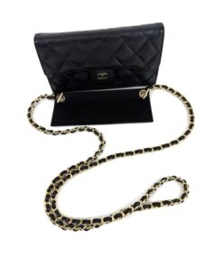 Chanel Large Black Caviar Flap Wallet Silver Hardware 17