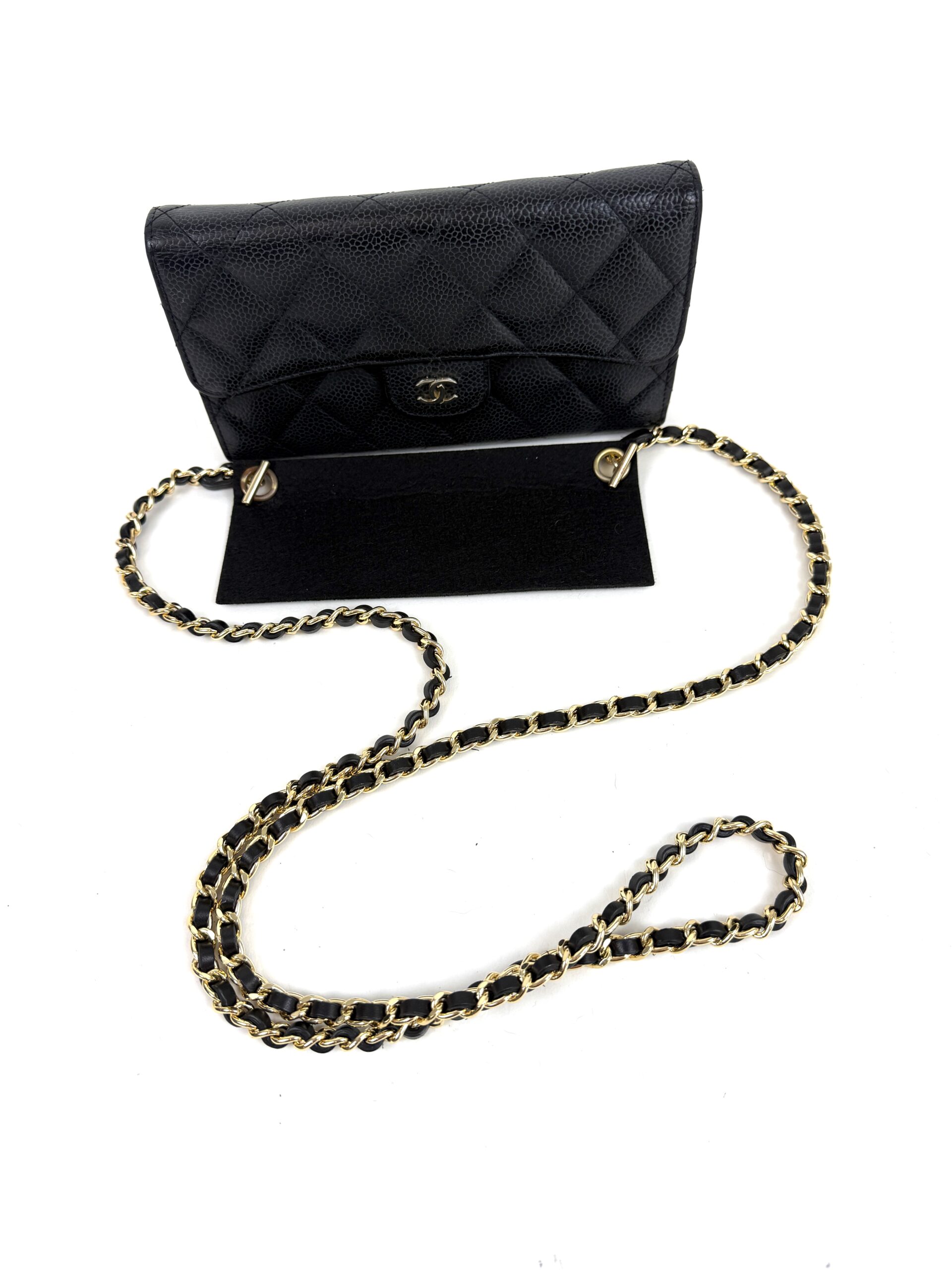 Chanel Large Black Caviar Flap Wallet Silver Hardware 18 Chanel Large Black Caviar Flap Wallet Silver Hardware 17