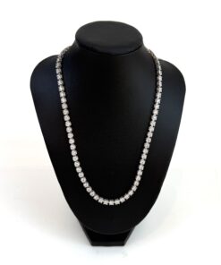 Alternative view of 10 Carat Lab Grown Diamond 17" Tennis Necklace .925 Silver