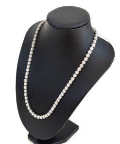 10 Carat Lab Grown Diamond 17" Tennis Necklace .925 Silver