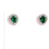 3.09 Carat Lab Emerald Earrings 14k White Gold 5