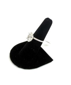 5.5 Carat Lab Grown Oval Brilliant Diamond Engagement Ring 14K White Gold – D 4