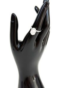 5.5 Carat Lab Grown Oval Brilliant Diamond Engagement Ring 14K White Gold – D 2