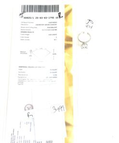 5.45 Carat Lab Grown Pear Brilliant Diamond Engagement Ring 14K White Gold 5