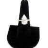 5.45 Carat Lab Grown Pear Brilliant Diamond Engagement Ring 14K White Gold 10