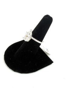 5.45 Carat Lab Grown Pear Brilliant Diamond Engagement Ring 14K White Gold 4