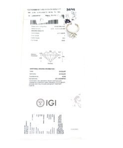 5.77 Carat Lab Grown Round Brilliant Diamond Engagement Ring 14K White Gold 8