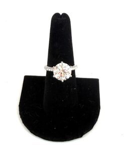 5.77 Carat Lab Grown Round Brilliant Diamond Engagement Ring 14K White Gold 7