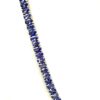 Detail of the tanzanite stones in their silver settings