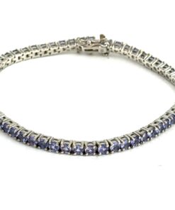 Tanzanite Natural Gemstone Birthstone 3mm .925 Tennis Bracelet 7.5″ (Copy) 10