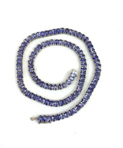 50 Carat Natural Tanzanite 18″ Necklace in .925 Sterling Silver and Matching 2 Carat Earrings Set 9