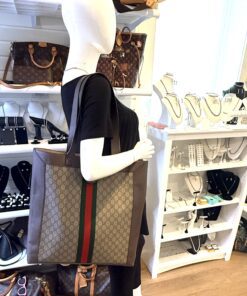 Gucci Original GG Supreme Canvas Ophidia Tote Large 2