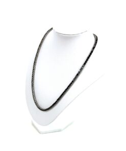 Black Spinel Natural Gemstone 18″ Sterling Silver .925 Necklace 4