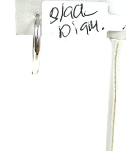 Black Lab Diamond Hoop Huggie Earrings In .925 Sterling Silver 6