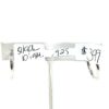 Both hoops with the handwritten sterling silver tag