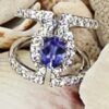 Close up on shells showing the violet blue tanzanite