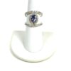 Front view of the oval tanzanite in its zircon setting