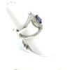 Profile of the ring with the tanzanite raised