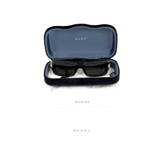 GUCCI GG1403SK Black Sunglasses with Gold Hardware - Image 3
