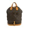 Front view of the steamer bag with the strap buckled