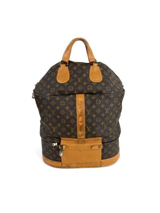Vintage XL Louis Vuitton French Company Monogram Travel Steamer Bag - Image 4