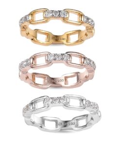 .925 3 Piece Stackable Band Set 1.62 Carats lab grown Diamonds - Size 7