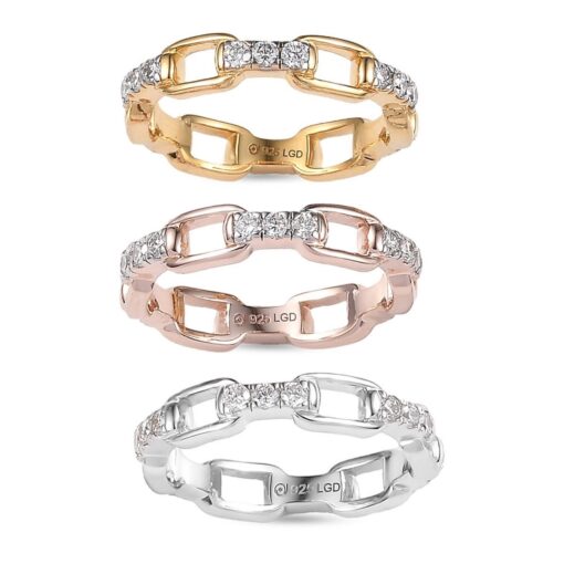 .925 3 Piece Stackable Band Set 1.62 Carats lab grown Diamonds - Size 7