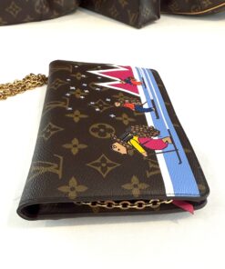 Louis Vuitton Weekend Christmas Animation Pochette Monogram Canvas Crossbody Bag Brown 6