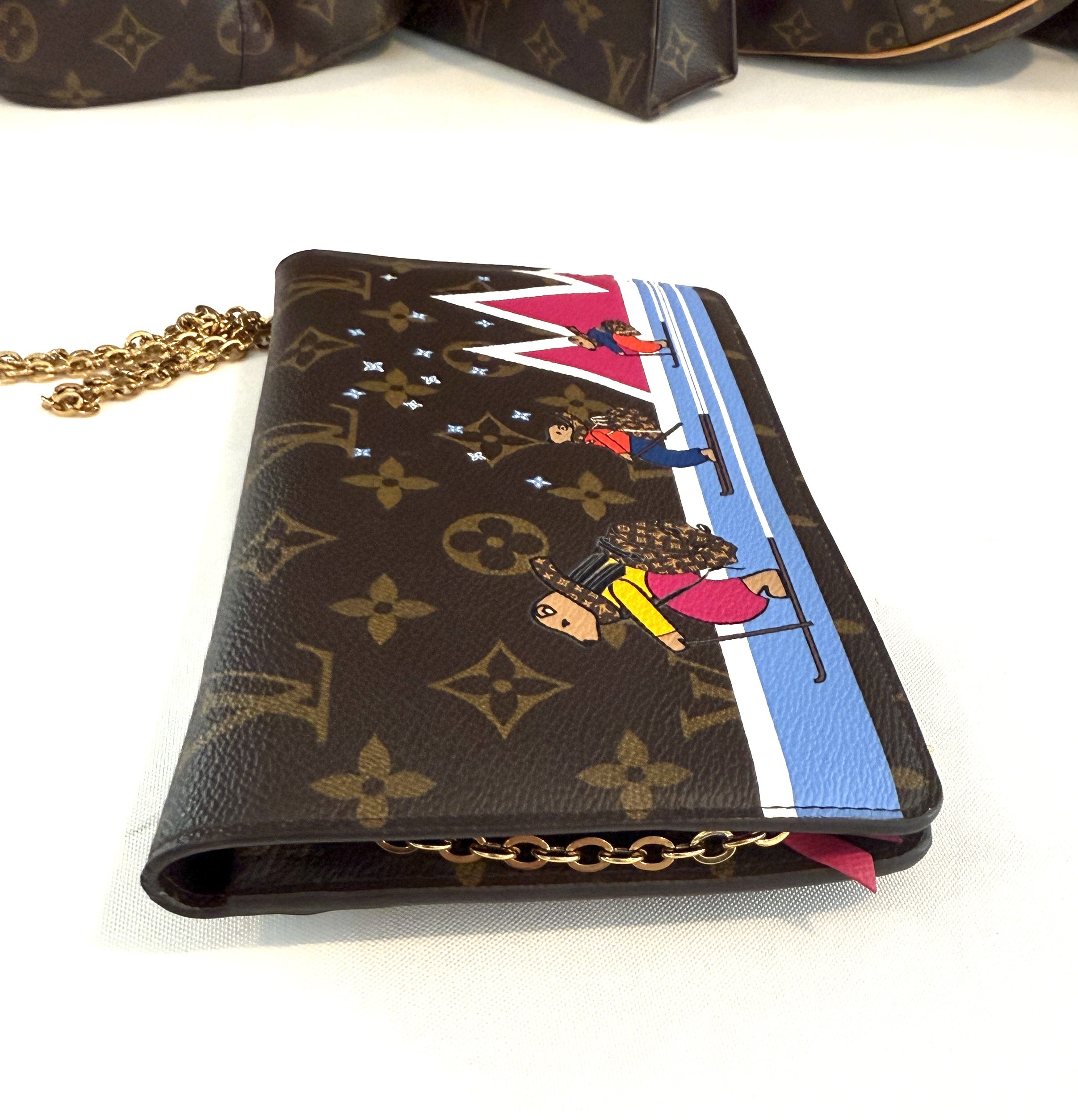 Louis Vuitton Weekend Christmas Animation Pochette Monogram Canvas Crossbody Bag Brown 6 Louis Vuitton Weekend Christmas Animation Pochette Monogram Canvas Crossbody Bag Brown 6