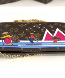 Louis Vuitton Weekend Christmas Animation Pochette Monogram Canvas Crossbody Bag Brown 7