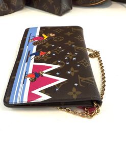 Louis Vuitton Weekend Christmas Animation Pochette Monogram Canvas Crossbody Bag Brown 10