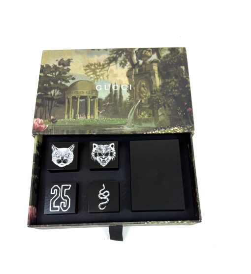 GUCCI Tiger Cat Ink Stamps Collection RARE! Gift Drawer Box Anger Forest - Image 3