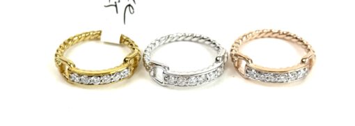 .925 3 Piece Stackable Band Set 1.62 Carats lab grown Diamonds - Size 7 - Image 10