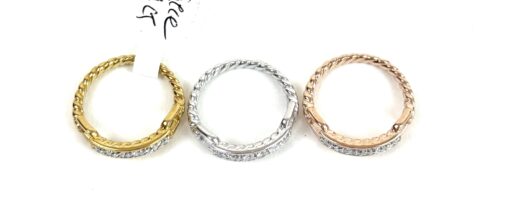 .925 3 Piece Stackable Band Set 1.62 Carats lab grown Diamonds - Size 7 - Image 8